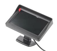 Prevessel Monitor de Coche Impermeable de 4,3 Pulgadas Monitor de Cámara de Visión Trasera de para Coche SUV Camión Negro