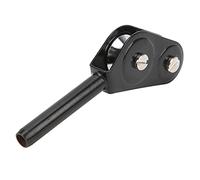Prevessel Punta de Guía de Caña de Pescar de Doble Rodillo para Líneas Pesadas y Peces Grandes, Material de Aleación Resistente, Puntas de Guía de Varilla de Anillo de Polea Negra para Herramientas