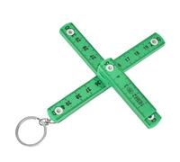 Prevessel Regla Plegable de Plástico Duradera y Compacta para Carpintería Colocación de Azulejos Varilla Medidora Plegable Portátil de 19,7 Pulgadas para Proyectos de Dibujo y Bricolaje (Verde)
