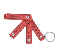 Prevessel Regla Plegable de Plástico Duradera y Compacta para Carpintería Colocación de Azulejos Varilla Medidora Plegable Portátil de 19,7 Pulgadas para Proyectos de Dibujo y Bricolaje (Rojo)