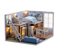 Prevessel Rompecabezas de Madera para Casa de Muñecas, Kit de Bricolaje 3D, Muebles de Juguete Educativo para Niñas, Diversión Familiar, Regalo Ideal para Decoración del Hogar, 30 X 24 X 7 Cm