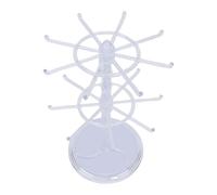 Prevessel Soporte Giratorio para Presentación de Joyería, Organizador Compacto y Resistente para Collares, Pulseras, Anillos, Pendientes, Llaveros, Material Acrílico para Exhibición en Encimera