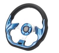 Prevessel Volante de Carrito de Estilo Carreras de Lujo de 12,5 Pulgadas para y, Diseño Ergonómico para un Viaje Largo sin Fatiga de las Manos, Producto Universal para Carritos de y Go Kart (Azul)