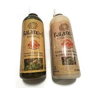 Previene y controla la caída del cabello, champú y acondicionador Batamo-T, 500 ml cada uno.