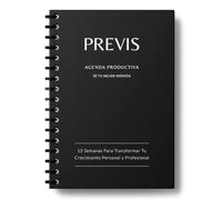 Previs Agenda Productiva y Organizadora Diaria, Semanal y Mensual con Objetivos, Propósitos y Retos - Agenda Empresarial y Personal - Crecimiento Personal y Profesional