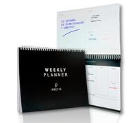 PREVIS Planificador Semanal A4 Productivo -50 Semanas Papel 100g - Weekly Planner 2026 con Calendario Semanal Ideal para Organizar Agenda - Planeador, Planner, Organizador Semanal, Diario y Mensual