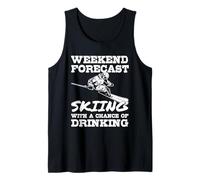 Previsión de Fin de Semana Esquí, Ski Apres, Montañas Calling, Adulto Camiseta sin Mangas
