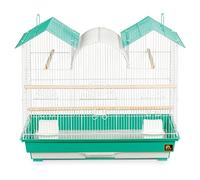 Prevue Hendryx SP1804TR-2 Jaula para pájaros de Techo Triple, Verde Azulado y Blanco, 1,27 cm