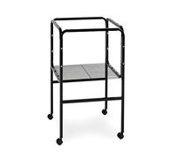 Prevue Mascota Productos Jaula de pájaros Soporte con Estante, Color Negro