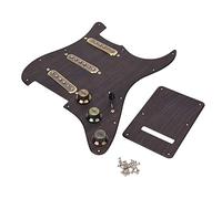 Prewired SSS Humer Pickguard Pickups Set, Loaded Pickguard for Electric Guitar, Vin Wooden with ALNICO 5 Pickup, Includes Back Plate and Ss for DIY Guitar Replacement