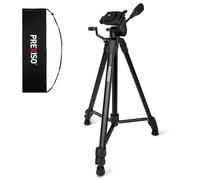 PREXISO Trípode profesional de nivel láser - Trípode de aluminio resistente de 61 pulgadas para niveles láser, soporte ligero y extensible con bolsa, pies antideslizantes, placa de liberación rápida