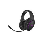 PREYON Hurricane Fly Wireless USB Auriculares para Juegos - PC Y Laptop Over Ear Auriculares con Micrófono Desmontable - Iluminación RGB - Sonido Envolvente 7.1 - Ecualizador de Graves