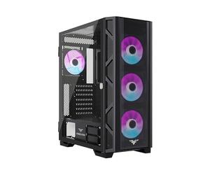PREYON Nest Meshy+, ATX/Micro - ATX/Mini-ITX, Estuche Bien ventilado, Panel Frontal de Malla, 2/4 Ventiladores ARGB, Panel de Vidrio Templado, Kit de Filtro de Polvo