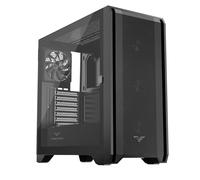 PREYON Nest Windy Caja PC Gaming - Torre ATX con 4 Ventiladores de 120 mm, Panel de Vidrio Templado, Frente de Malla, Filtros de Polvo, USB-C, Compatible con ATX/Micro-ATX/Mini-ITX