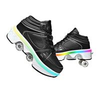 preyrocbirds Zapatillas con Ruedas Niña, Zapato de patín, Multiusos Zapatillas Patines, Quad Rued Patines de Ruedas, Zapatos con Ruedas para niñas niños