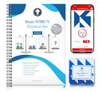 PrfcNL - Juego básico de práctica WISC-V, 45 preguntas de práctica, con 9 cubos azules y blancos y aplicación móvil, ideal para introducción a las pruebas de coeficiente intelectual, preparación BDT