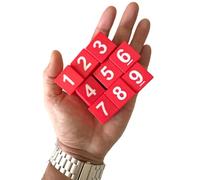 PrfcNL Memory Blocks - 9 cubes for Corsi Block-Tapping Test CBT, entrenamiento de memoria espacial, measure visuospatial short-term and working memory