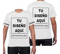 PRFELMG Camiseta Personalizada,Camisetas Personalizadas Unisex,Personalizar Camisetas 4 Caras,Personalizadas con diseño de tu Propio,Logo/Fotos/Textos,Regalo Original y Divertido