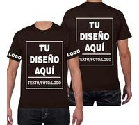 PRFELMG Camiseta Personalizada,Camisetas Personalizadas Unisex,Personalizar Camisetas 4 Caras,Personalizadas con diseño de tu Propio,Logo/Fotos/Textos,Regalo Original y Divertido