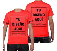 PRFELMG Camiseta Personalizada,Camisetas Personalizadas Unisex,Personalizar Camisetas 4 Caras,Personalizadas con diseño de tu Propio,Logo/Fotos/Textos,Regalo Original y Divertido