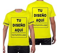 PRFELMG Camiseta Personalizada,Camisetas Personalizadas Unisex,Personalizar Camisetas 4 Caras,Personalizadas con diseño de tu Propio,Logo/Fotos/Textos,Regalo Original y Divertido
