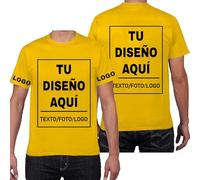 PRFELMG Camiseta Personalizada,Camisetas Personalizadas Unisex,Personalizar Camisetas 4 Caras,Personalizadas con diseño de tu Propio,Logo/Fotos/Textos,Regalo Original y Divertido