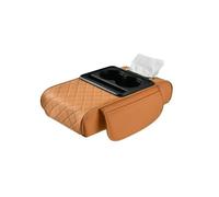 PRFGSGVBV Caja Reposabrazos Reposabrazos De Coche De 75 Cm con Almohadilla Acolchada De Mayor Altura Bolsillo Portavasos Y Soporte para El Codo Apoyabrazos Central(Orange)