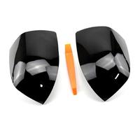 PRFGSGVBV Carcasa Espejo para Focus 2005 2006 2007 2008 ABS Negro Mate Izquierda Derecha Puerta Lateral del Coche Retrovisor Cubierta De Espejo Tapas Cubierta Retrovisor Exterior(Black,No Light)