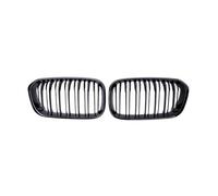 PRFGSGVBV Rejilla Delantera Tipo Riñón para 1 Serie F20 F21 para LCI 120i 2015 2016 2017 Rejillas Parachoques Delantero Coche Parrilla Carreras Riñón Rejilla Repuesto Doble Listón(Gloss Black)
