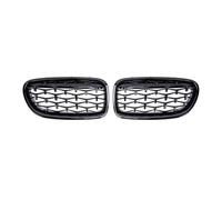 PRFGSGVBV Rejilla Delantera Tipo Riñón para 5 Series F10 F11 F18 520 523 525 530i M5 2010-2017 Rejillas Parachoques Delantero Coche Rejilla Carreras(Gloss Black)