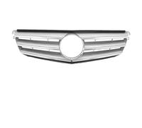 PRFGSGVBV Rejilla Delantera Tipo Riñón para C-Class W204 2008-2014 C180 C200 C350 S204 Rejilla Parachoques Delantero Negro Brillante(Sport-Chrome Silver)