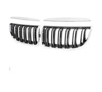 PRFGSGVBV Rejilla Delantera Tipo Riñón para Serie 3 E90 E91 para Pre-Facelift 2005-2008 320i 330 Parrilla Frontal Riñón Fibra Carbono Cromo Brillo Rejilla Negra Mate(Chrome Black)