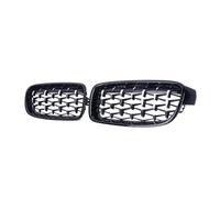 PRFGSGVBV Rejilla Delantera Tipo Riñón para Serie 3 F30 F31 F35 325xi 320i 325i 325i 328i 330i 2013-2019 Parrilla Delantera Cromada Carreras(Silver and Black)