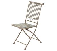 PRG - Silla plegable Toulouse con decoración de mosaico 45 x 38 x 90 cm