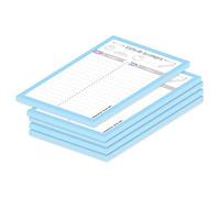 PRICARO Lista de la compra "Mezcolanza", azul claro, A6, 5 piezas