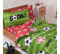 Price Right Home Juego de Funda nórdica y Funda de Almohada Individual de fútbol Rojo