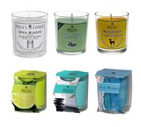 Prices Fresh Air - Juego de velas de vidrio perfumado con ventana abierta, chefs, hogar, momentos de spa, lima y albahaca, escape de verano, más de 150 tiempos de combustión