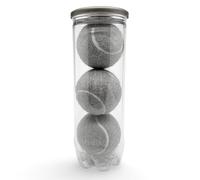 Price's - Pelotas de pádel de 3 colores en tubo, pelotas de fieltro coloridas, duraderas y duraderas, fabricadas en el Reino Unido (gris)