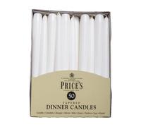 Price's Velas Blancas de Cena 10 Pulgadas, Pack de 50