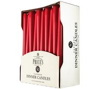 Price's Velas sin Envoltorio Cónico Velas Cena 50-Pack 8 Horas Quemar Rojo
