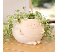 Pricetail Maceta con Cara de riego automático con Agujero de Drenaje, macetas para Interiores y Exteriores, Bonito Regalo para el día de la Madre, Navidad