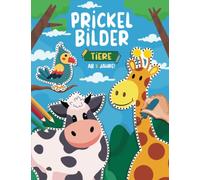 Prickelbilder ab 5 Jahre - Tiere: Bastelbuch - Prickeln, Malen und Ausschneiden! XXL Tiere Basteln Prickelset für Kinder ab 3-6 Jahren I Prickel Block für Mädchen und Jungen
