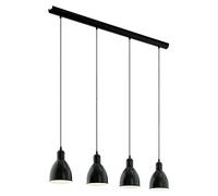 Priddy Lámpara colgante (Negro, Altura: 110 cm)