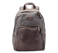 Pride and Soul 47301 SENSATION - Mochila para portátil BSI de 15 pulgadas, color gris con bolsillo delantero marrón, Gris (Gris-Marrón), 16x32x44 cm (B x H x T)