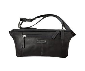 Pride and Soul 47534 Street - Riñonera con Compartimento Principal y Correa Ajustable, Bolsa en Formato Horizontal, con Cierre de Clip, Bolsillo para Cintura Aprox. 33 x 14 x 3 cm, Color Negro,