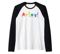 Pride de la alineación de personajes de Pixar Camiseta Manga Raglan
