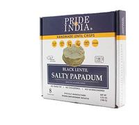Pride de la sal India namkeen negro crujiente papadum frijol lentejas 6 paquete de la caja 8 count (3,53 oz 100 g)