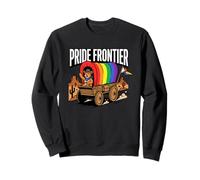 Pride Frontier LGBTQ Western Rainbow Queer Wild West Cowboy Sudadera