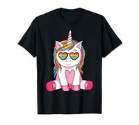 Pride Gay Trans Csd Accesorios De Vestir Camiseta Orgullo Gay LGBTQ T-Rex Unicornio Black S Manga Corta Pequeño Regular EU S 15 33 inches