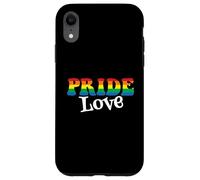 Pride Love Rainbow Heart Pride LGBTQ Orgullosa aliada queer LGBT Carcasa para iPhone XR